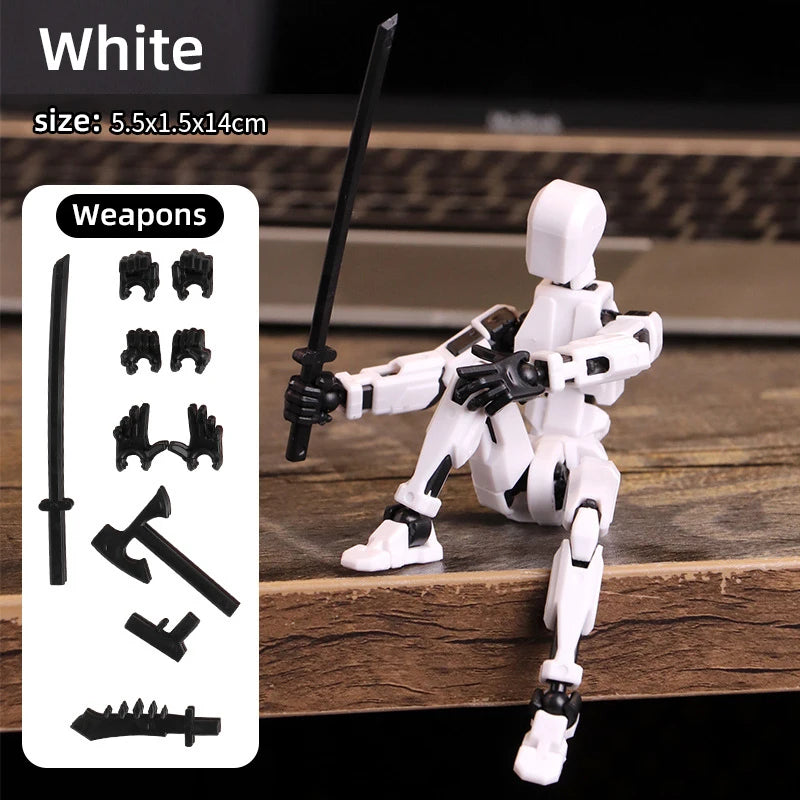 Boneco Articulado 3D Robô Transformável – Modelo Criativo para Montagem e Diversão
