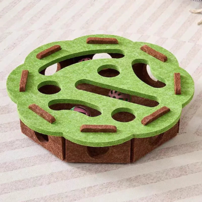 Brinquedo Interativo para Gatos com Labirinto e Bolinha – Estímulo Mental, Diversão e Atividade Diária