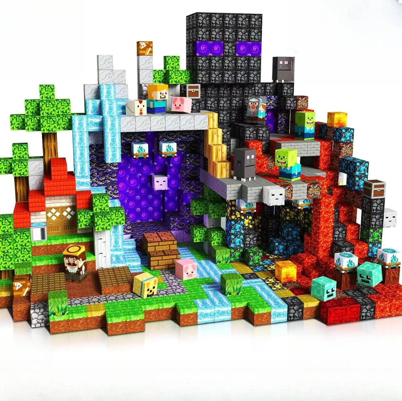 Blocos Magnéticos Educativos DIY – Kit Criativo de Construção (10 a 500 Peças)