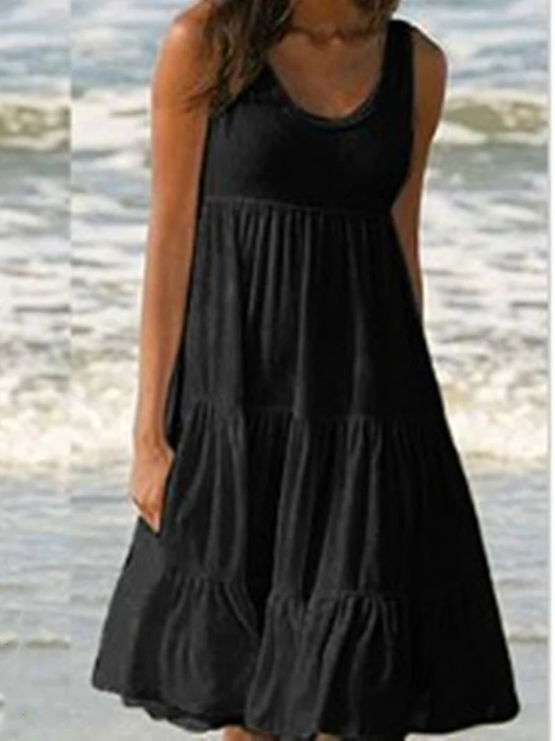 Vestido Midi Feminino com Alças Finas e Costas Abertas – Elegante, Sexy e Atemporal