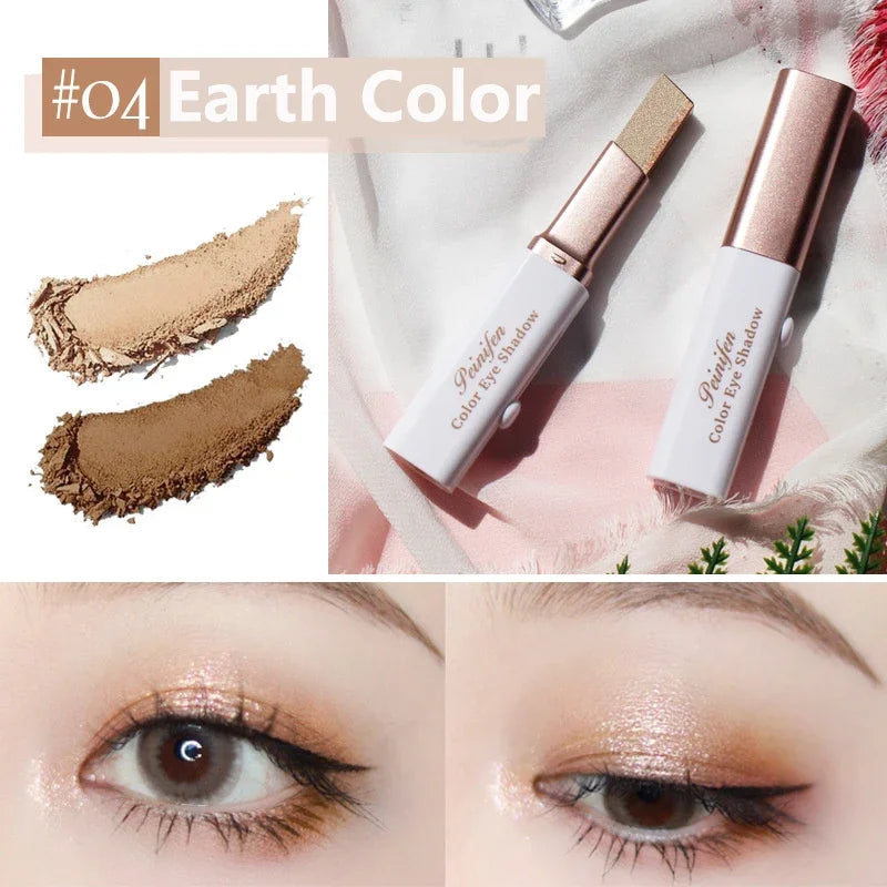 Sombra em Bastão Bicolor com Glitter e Acabamento Matte – À Prova d’Água e Longa Duração