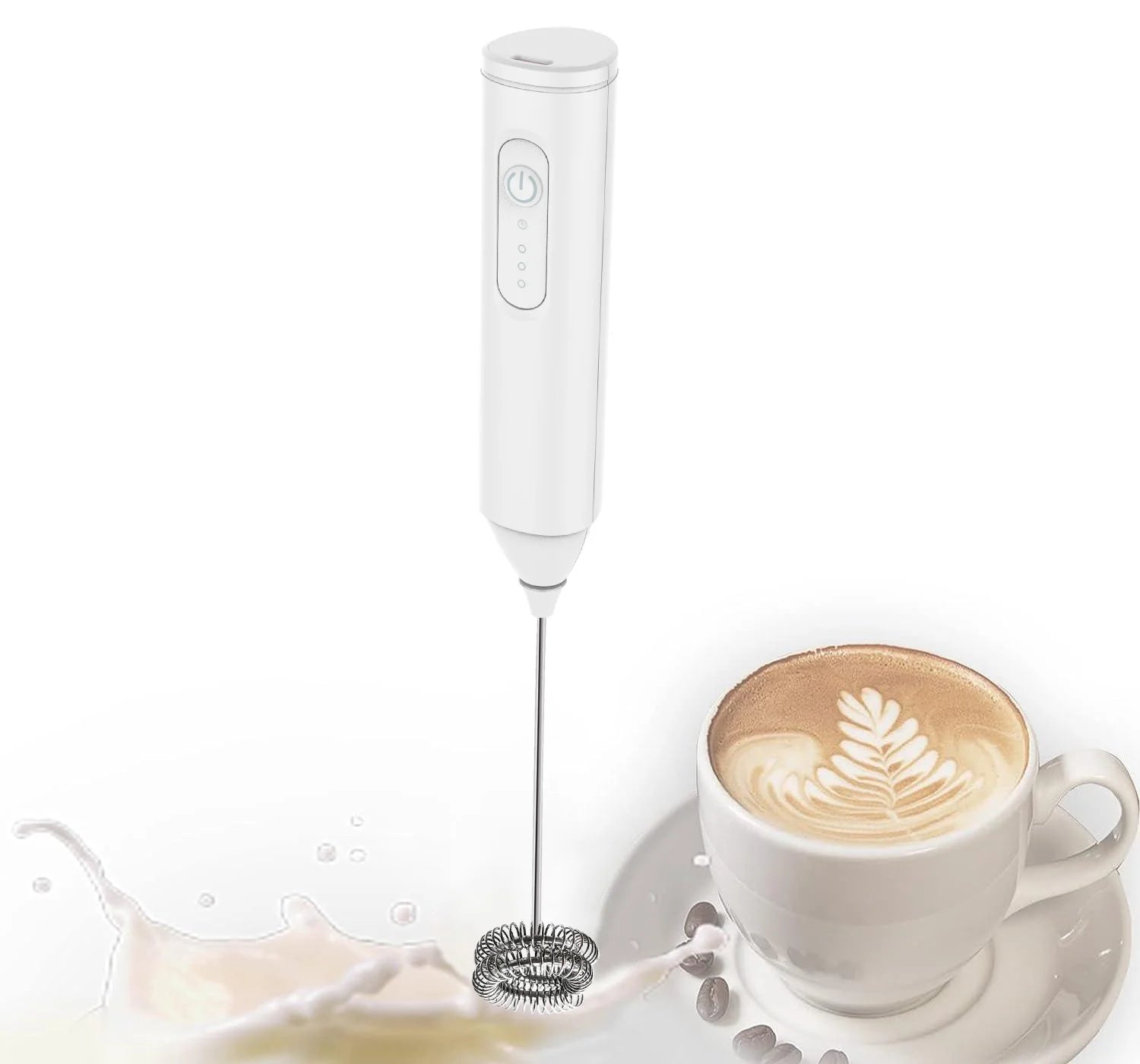 Espumador de Leite Elétrico Recarregável USB – Mini Mixer Portátil para Café, Cappuccino e Bebidas Cremosas