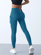 Legging Feminina de Cintura Alta com Controle de Barriga e Bolsos Laterais – Conforto e Estilo para Yoga, Treino e Dia a Dia