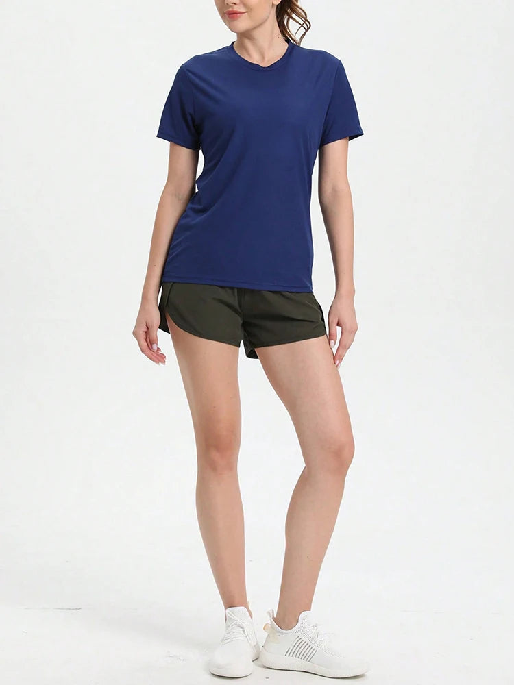 Camiseta Fitness Feminina Ultralight de Secagem Rápida – Leve, Respirável e Confortável para Treinos e Corridas