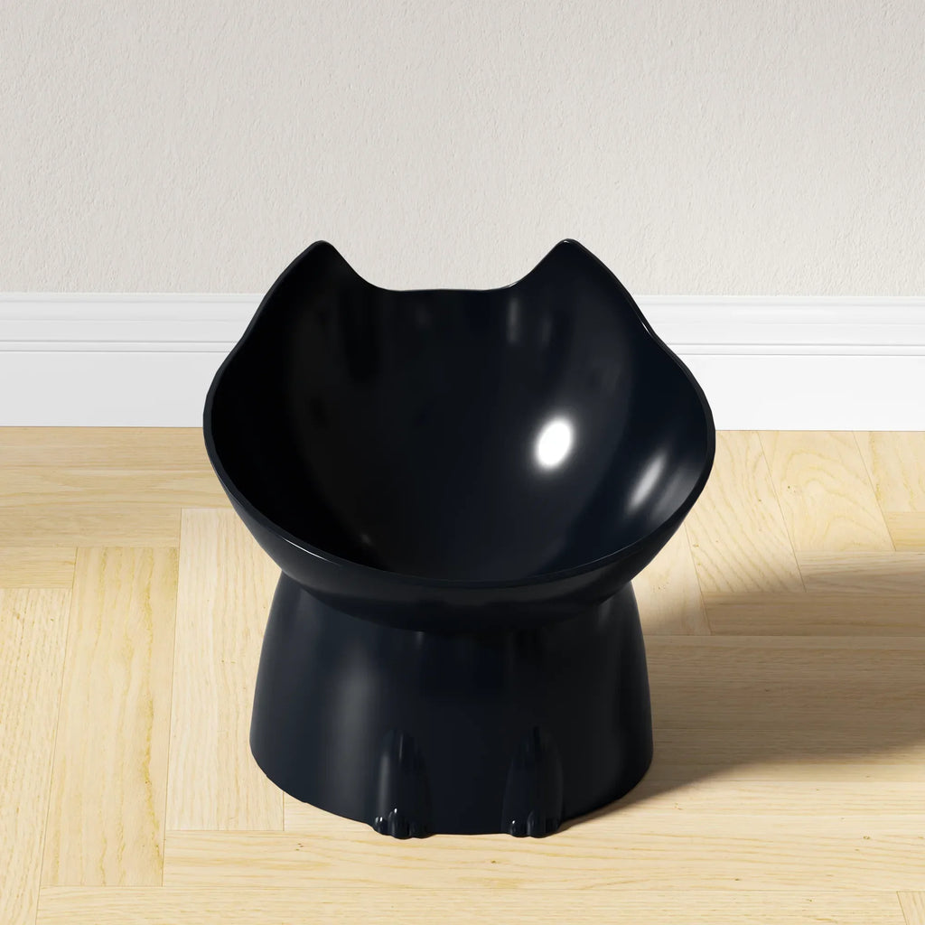 Comedouro Elevado para Gatos com Inclinação – Tigela Antivômito, Proteção dos Bigodes e Base Antiderrapante