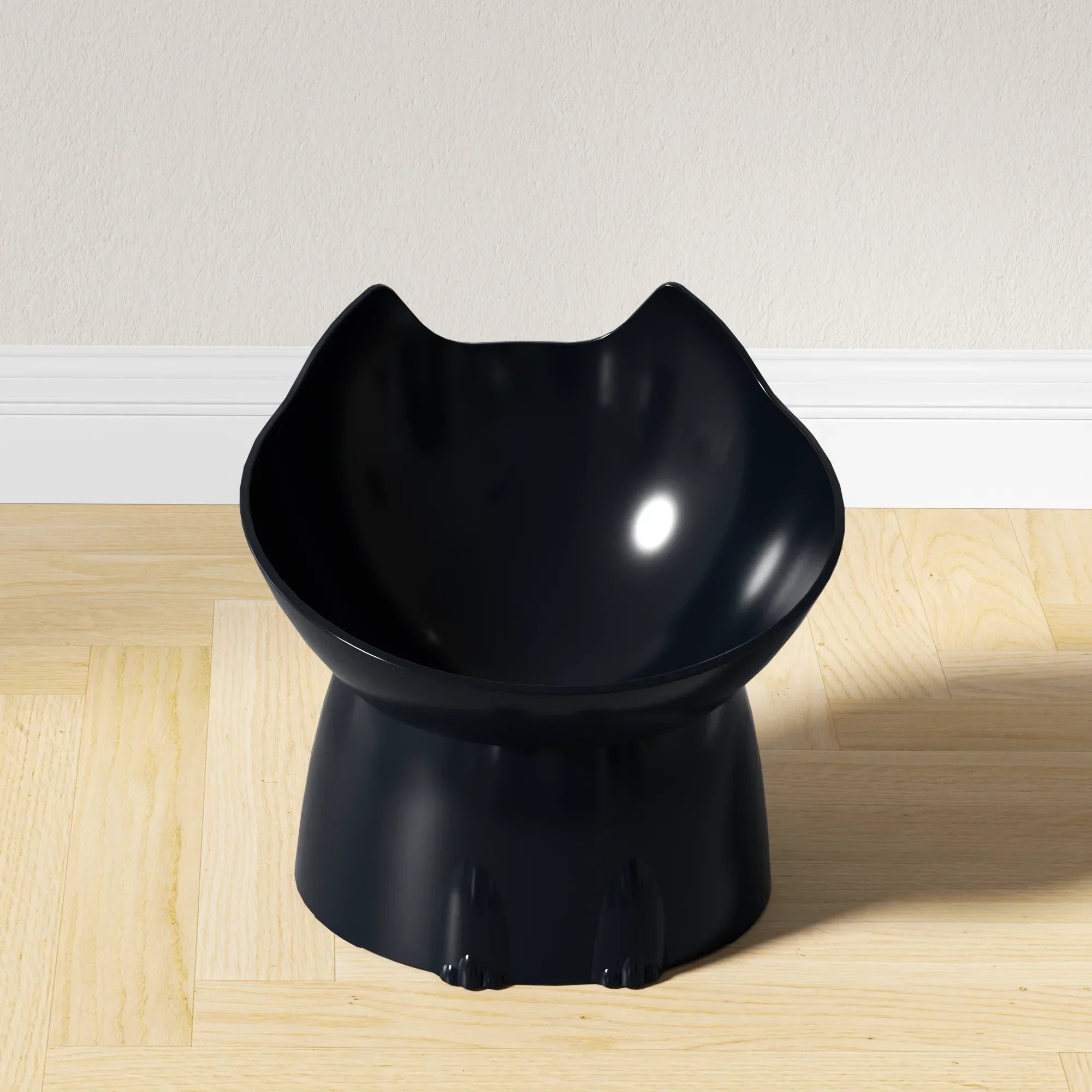 Comedouro Elevado para Gatos com Inclinação – Tigela Antivômito, Proteção dos Bigodes e Base Antiderrapante