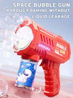 Lançador Automático de Bolhas com Foguete – Máquina de Bolhas Infantil Recarregável