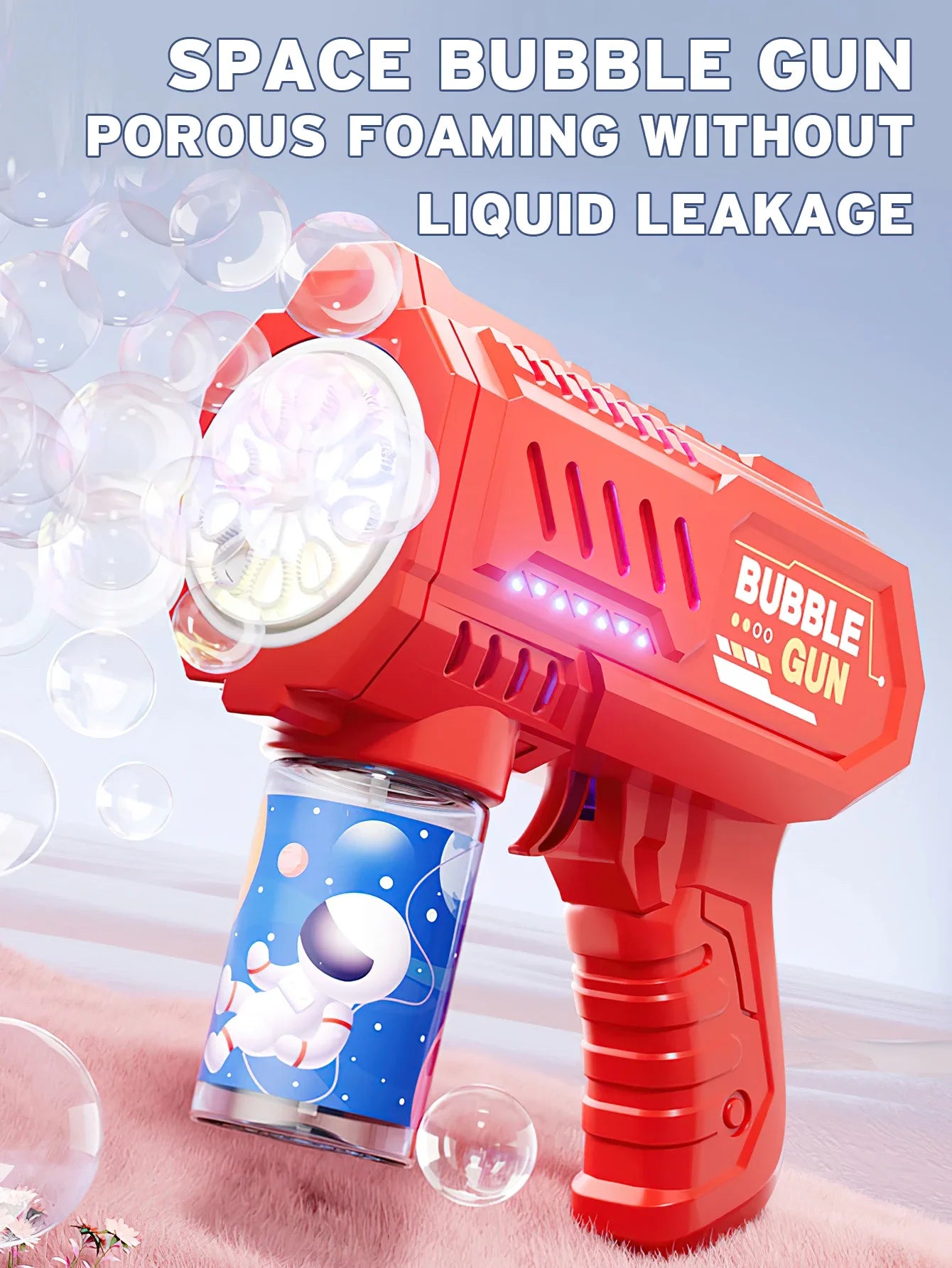 Lançador Automático de Bolhas com Foguete – Máquina de Bolhas Infantil Recarregável