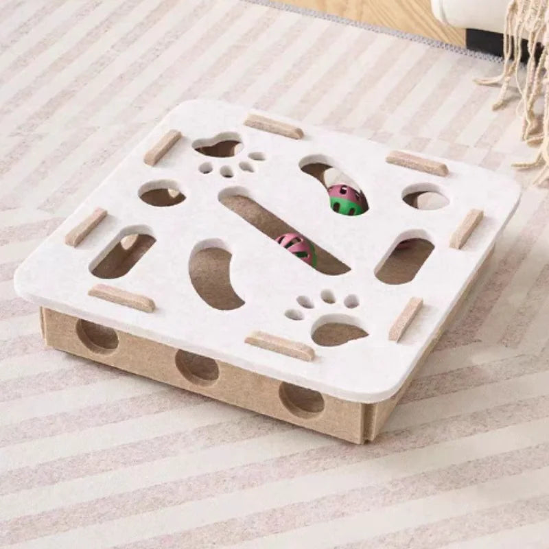 Brinquedo Interativo para Gatos com Labirinto e Bolinha – Estímulo Mental, Diversão e Atividade Diária