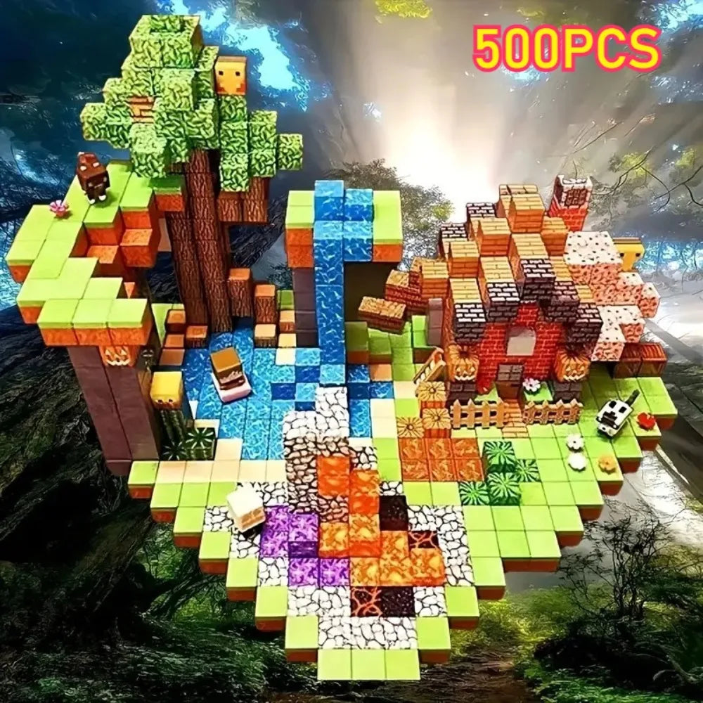 Blocos Magnéticos Educativos DIY – Kit Criativo de Construção (10 a 500 Peças)
