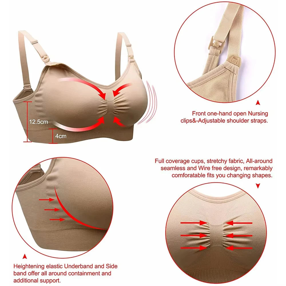 Sutiã de Amamentação Feminino Sem Aro com Fecho Frontal – Conforto, Sustentação Leve e Praticidade Diária