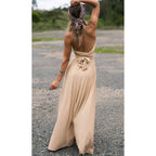 Vestido Longo Feminino Multiway Boho – Modelo Versátil com Amarrações e Caimento Elegante