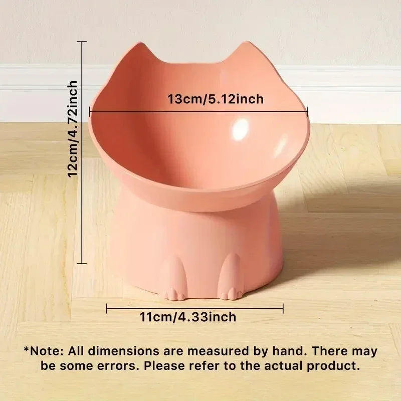 Comedouro Elevado para Gatos com Inclinação – Tigela Antivômito, Proteção dos Bigodes e Base Antiderrapante