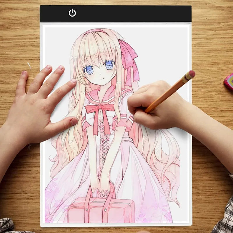 Mesa de Luz LED Transparente para Desenho e Escrita – Ideal para Arte, Estudos e Traçados Perfeitos