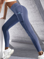 Legging Feminina de Cintura Alta com Controle de Barriga e Bolsos Laterais – Conforto e Estilo para Yoga, Treino e Dia a Dia