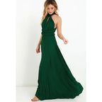 Vestido Longo Feminino Multiuso com Decote V – Elegância Boho para Todas as Ocasiões