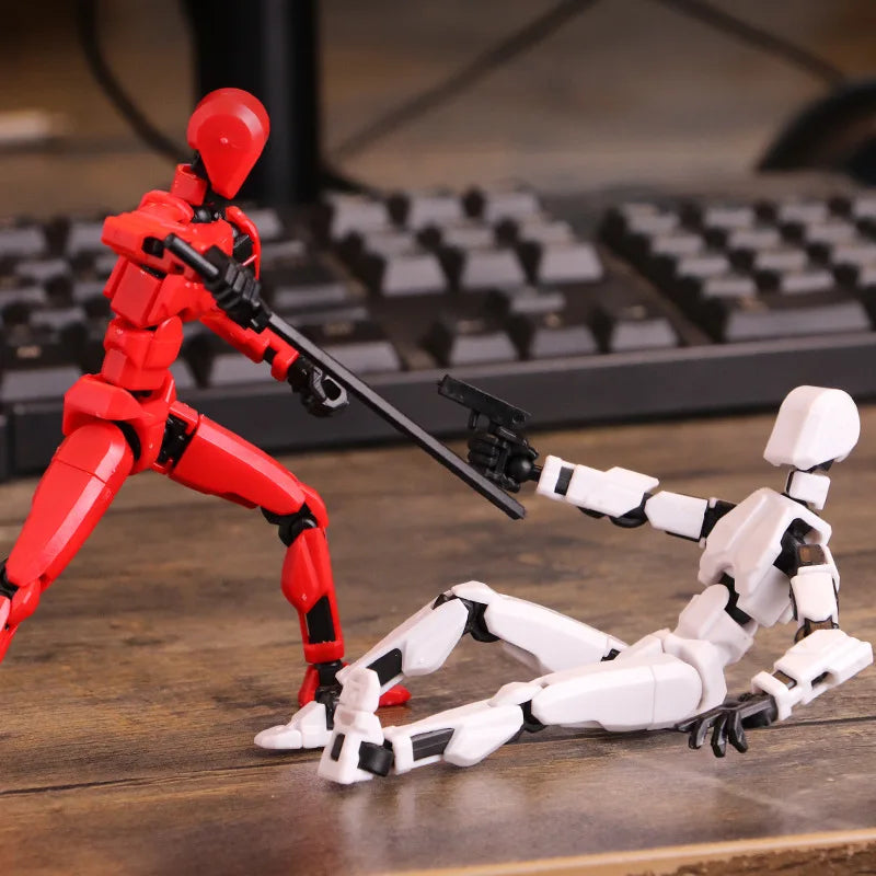 Boneco Articulado 3D Robô Transformável – Modelo Criativo para Montagem e Diversão